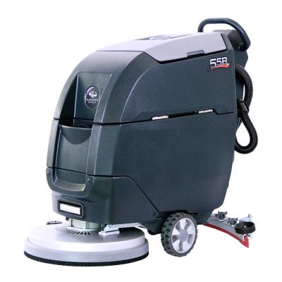 China Hot Sale Floor Sweeper Walk Behind Low Noise Battery Powered Electric Concrete Floor Scrubber Cleaning Machine for sale