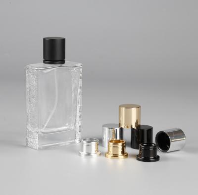 China Wholesale Custom Empty Crimp 50ml Non Spill Luxury Square Spray Glass Perfume Bottle for sale