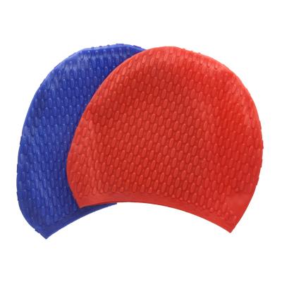 China Multicolor Waterproof Water Drop Swim Cap Enlarged ADULT Waterproof Swimming Cap Silicone Swimming Cap for sale