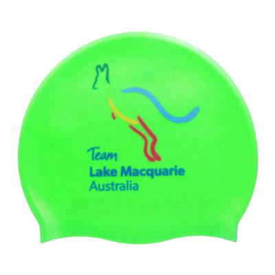 China Hot Selling Waterproof Silicone Swim Cap Printed Waterproof Enlarged Swimming Cap Swimming Cap for sale