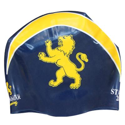 China Custom high elasticity competition logo swim cap silicone custom swim cap custom professional swim cap for sale