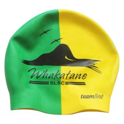 China Silicone Waterproof Running Swim Cap Printed Waterproof Swim Cap ADULT Enlarged Swim Cap for sale