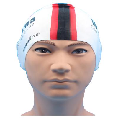 China Order swim cap waterproof environmental protection silicone swim cap printed swimming cap for sale