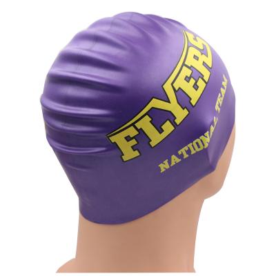 China Wholesale Customized Waterproof Adult Printed Waterproof Swim Cap Children's Silicone Swim Cap Swim Cap For Outdoor Sports for sale