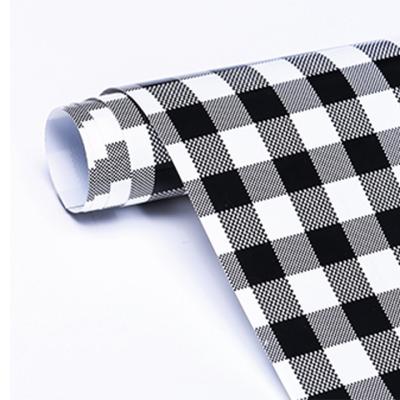 China Clothing 16 Colors Buffalo Plaid Heat Transfer Vinyl Plaid Iron On Vinyl HTV Leopard Black White Vinyl For DIY Clothes T-shirt for sale