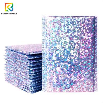 China Adhesive / Tearproof / Opaque / No Smell Laser Bubble Bag Film Instant Express Envelope Strong Colored Sequin Aluminized In Stock Shipping With Envelope Custom Padded for sale