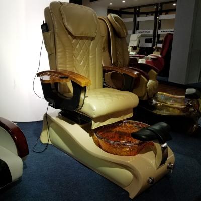 China Wholesale New Modern Luxury Goods Nail Spa Electric Pedicure Massage Chairs With Glass Bowl For Sale 2023 for sale