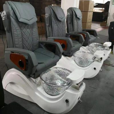 China Hot modern luxury durable factory sale spa massage chair pedicure machine/pedicure chairs no piping with bowl set for sale