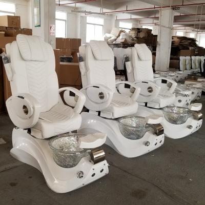 China Modern Luxury Durable Equipment Spa White Beauty Chair For Pedicure Chair Nail Salon Furniture Foot Spa for sale