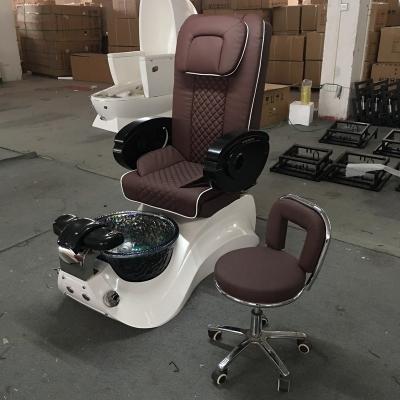 China Modern Luxury Goods Popular Pedicure Chairs No Plumbing Foot Spa / Black Pedicure Chair With Back Massage for sale