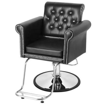 China Modern luxury black wholesale hydraulic lift can be filed extended barber chair for sale for sale