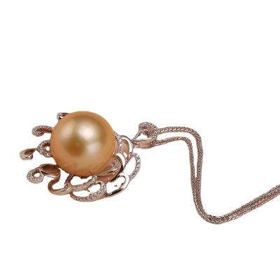 China Other Jewelry High Quality Classic Gold Classic Pearl Necklace K Pearl Pendant Luxury Necklace for sale