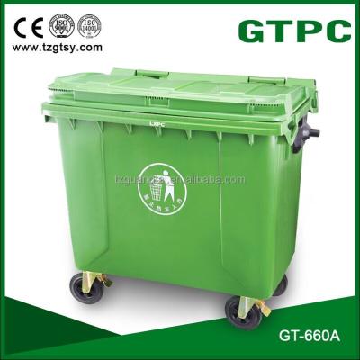 China Sustainable GT-660A 4 wheeled waste container for sale