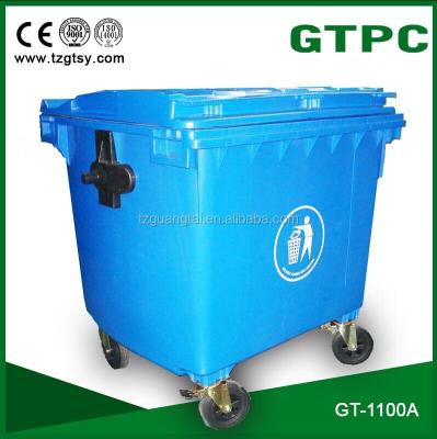 China Sustainable High Quality HDPE Waste Container 1100L for sale