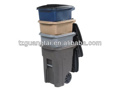 China Viable Extra Strength Plastic Wheelie Trash Can Garbage Bin 240L for sale