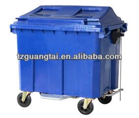 China Sustainable Euro / North American type plastic medical garbage bin wheelie bin wheelie bin 1100L for sale