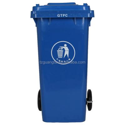 China Wheelie 120Liter Plastic Viable Pedal Waste Bin for sale