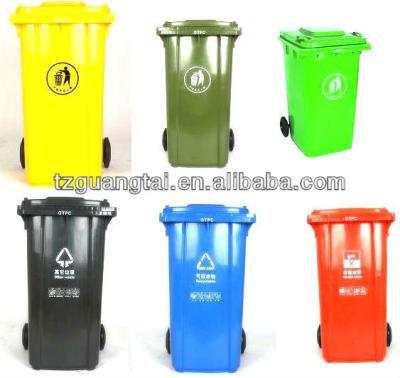 China 240 liter viable plastic trash can with wheels for sale