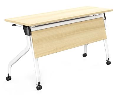 China Modern Folding Student School Furniture Double School Desk Table With Wheels for sale