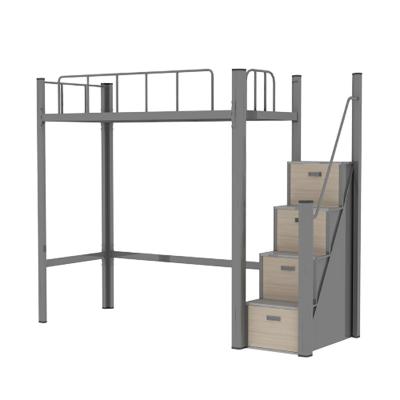 China Modern Single Cheap School Dorm Bed With Storage Stairs for sale