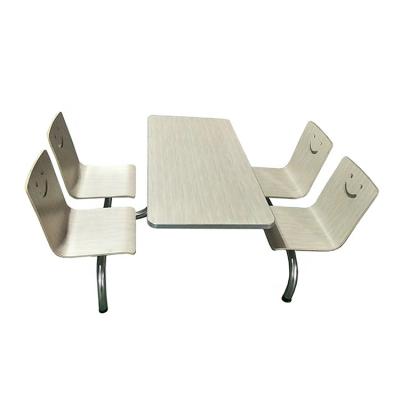 China Modern Workshop Restaurant Furniture Canteen Table And Chair for sale