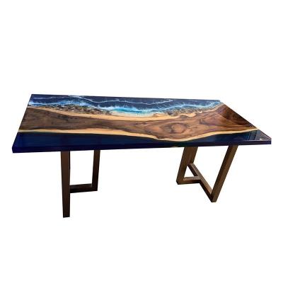 China Compile Design Living Room Handwork Table Epoxy Resin River Coffee Table for sale