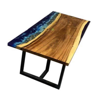 China Modern Decoration Resin River Table Garden Resort Craft Table for sale