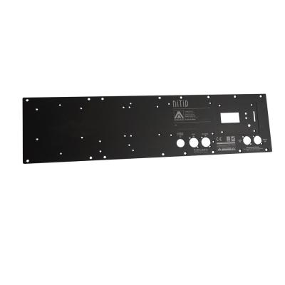 China CNC Prototypes Custom Aluminum Milling Aluminum Front Panel For Car Audio Amplifier for sale