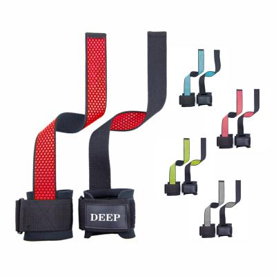 China OEM Logo Wholesale Powerlifting Weight Straps Durable Custom Gym Weight Lifting Straps Bodybuilding Training Gym Straps for sale