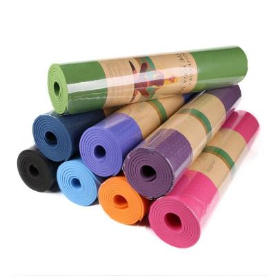 China Sports Center Eco Friendly Non Slip 6mm Tape Yoga Mat, Waterproof Soft Durable Exercise Mat, Premium High Density Yoga Mat for sale