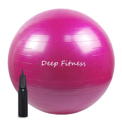 China Durable 65cm Yoga Exercise Balance Ball With Pump Stroke Custom Yoga Ball Yoga Ball for sale