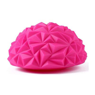 China 16cm PVC Cloth Massage Foot Massager Semi Circle Pineapple Deep Massage Ball for sale