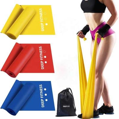 China Custom Logo Elastic Yoga Band Elastic Stretching Band, Exercise Band Resistance Rubber Band, Workout Fitness Latex Free Theraband for sale