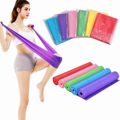 China Yoga Exercise Resistance Bands Set Of 5 Elastic Non-Latex Exercise Bands Workout Bands Home Workout Strength Training, Physiotherapy, Yoga for sale