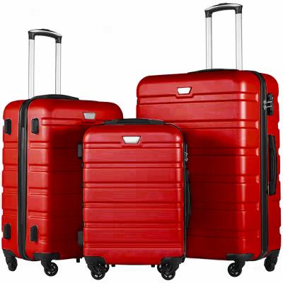 China Travel Bottom Factory Price Customize Travel Trolley Case Bag ABS Hardshell Carry On Suitcase Spinner Lightweight Double Rolls Luggage for sale