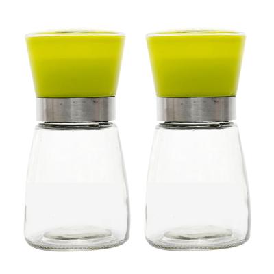 China Viable Salt And Pepper Shaker Set Glass Condiment Pepper Grinder With Best Quality And Low Price for sale