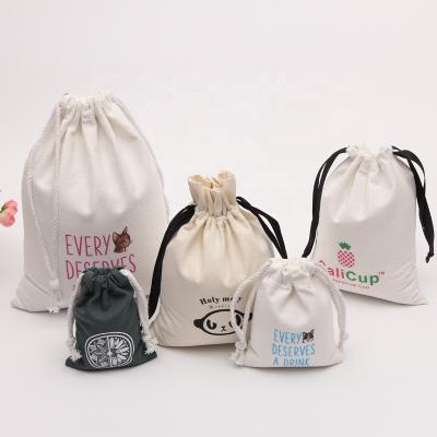 China China Supplier Handled Customize Logo Recycle Organic Muslin Canvas Fabric Drawstring Dust Cotton Bag for sale