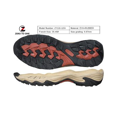 China EVA+RUBBER Jinjiang Making Fashion Anti-slip Outdoor Shoes Riser Insoles For Boy Comfort Eva Rubber Shoe Sole for sale