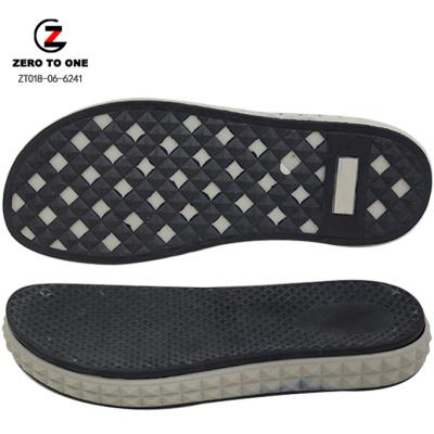 China Buy PU+Rubber Thick Sole Rubber Sandal Shoe Outsoles For Outdoor Men Sandal New PU Outsole Sandal And Slipper for sale