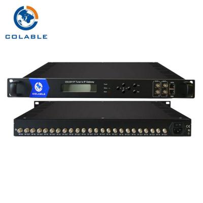 China Biss Descrambling DVB IP Gateway DVB S2 / S / T / T2 / C / ATSC T / ISDB T Tuner To IP SPTS Gateway for sale