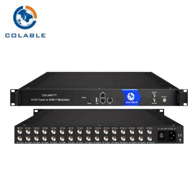 China 16 canal modulador Transmodulator de DVB S2 a de DVB T com 8 * saída COL5481TT do RF à venda