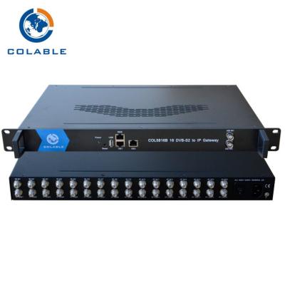 China 16 Channel Free To Air DVB S2 To IP Converter , Dvb T To Ip Gateway For DTV System for sale