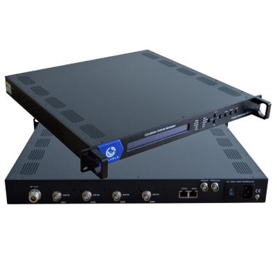 China 4 Channel Digital Modulator QPSK Modulator Biss Decryption Satellite TV DVB-S2 Modulator for sale