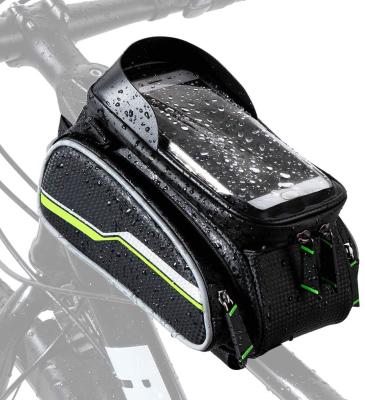 China Bike Bag With Mobile Phone New Design Bike Pouch Waterproof Bike Accessories Cycling Mobile Phone Case for sale