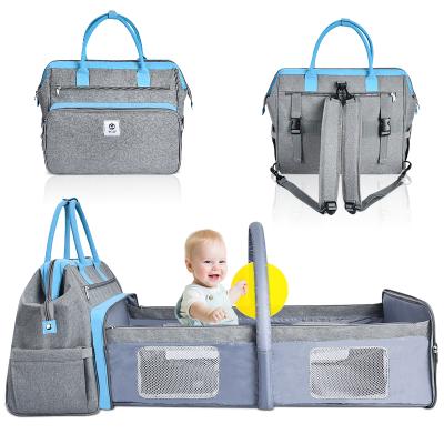 China Shenzhen Manufacturer 4-in-1 TODDLE BAG Convertible Baby UV Sterilize Diaper Bag Disinfect Led Lights Organizer Backpack for sale