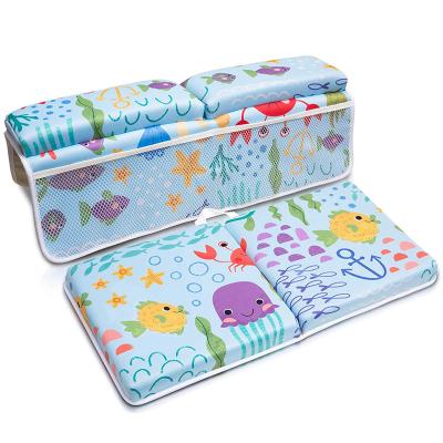 China Amazon Hotsale Sustainable Baby Bath Mat Bath Kneeler Anti-Slip Kneeling With Elbow Pad Rest Set Knee Pad With Strong Suction Cups for sale