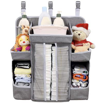 China Wholesale Fashion Nursery Hanging Hutch Diaper Organizer Factory Diaper Storage Cart Diaper Organizer Bag Basket For Baby for sale