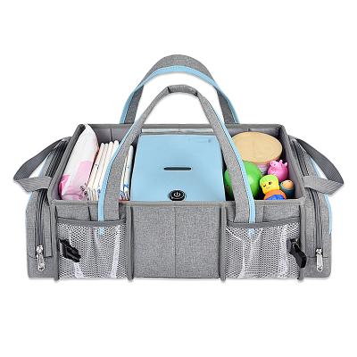 China Car Organizer Nursery Storage Basket Nursery Storage Bin Car Organizer Baby Diaper Cart Packing Bag for Diapers for sale