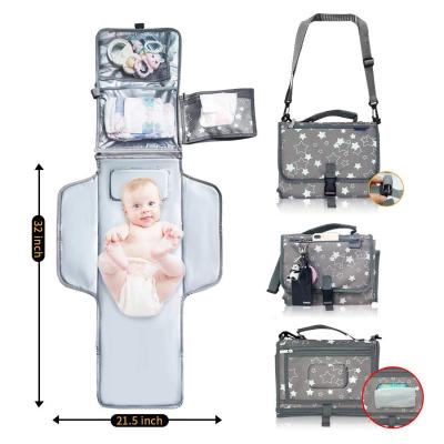 China Portable Baby Diaper Night Light OEM ODM Travel Station Changing Pad With Pocket for sale