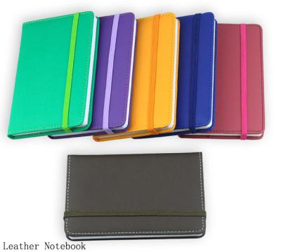 China colorful A6 leather notebook custom moleskin notebook with elastic  LN-012 for sale